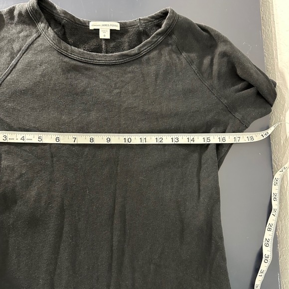 James Perse Raglan Sleeve French Terry Sweatshirt Dress Mini Black 0 Extra Small - Picture 9 of 9